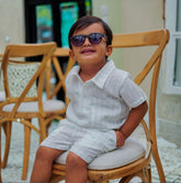 polo heredero lino print castillo