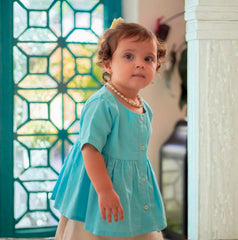 Blusa lirio azul
