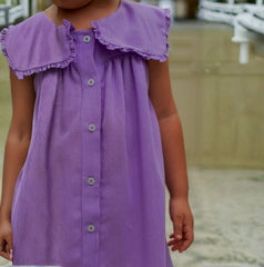 vestido flor de alba lila