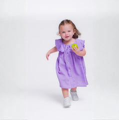 vestido flor de alba lila