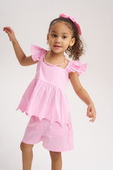 Blusa rosa perlas