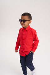 Camisa manga larga roja