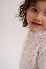 Camisa manga corta print roja