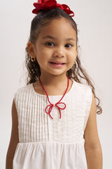 Blusa alforzada Marfil