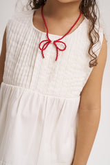 Blusa alforzada Marfil