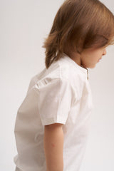 Camisa manga corta marfil