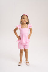 Blusa rosa perlas