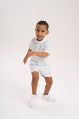 Bermuda lino prints azul