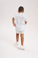 Bermuda lino prints azul