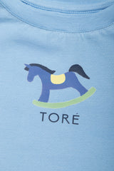 Camiseta TORÉ unisex de manga corta solsticio de verano Azul