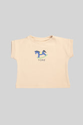 Camiseta TORÉ unisex de manga corta Solsticio de verano Beige