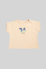 Camiseta TORÉ unisex de manga corta Solsticio de verano Beige