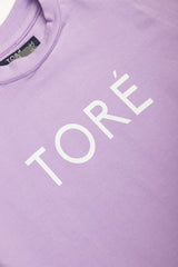 Camiseta TORÉ para niñas en algodón con logo estampado Lila