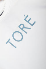 Camiseta TORÉ de manga corta unisex en algodón con logo estampado Blanco