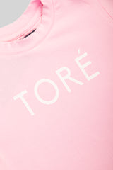 Camiseta TORÉ para niñas en algodón con logo estampado Rosa