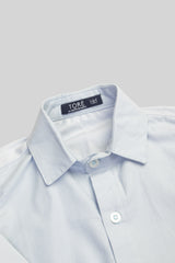 Camisa Manga Corta Lujo de Verano Azul