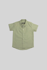 Camisa Manga Corta Lujo de Verano Verde