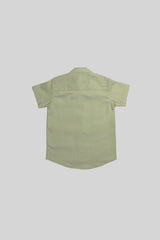Camisa Manga Corta Lujo de Verano Verde