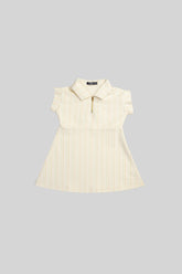 Vestido con cuello Aurora Estampado Lineas