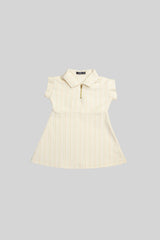 Vestido con cuello Aurora Estampado Lineas