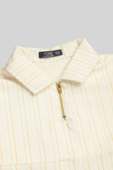 Vestido con cuello Aurora Estampado Lineas