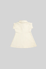 Vestido con cuello Aurora Estampado Lineas