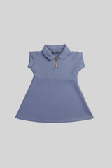 Vestido con cuello Aurora Azul