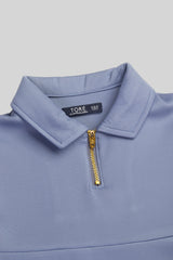 Vestido con cuello Aurora Azul