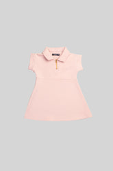 Vestido con cuello Aurora Rosado