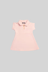 Vestido con cuello Aurora Rosado