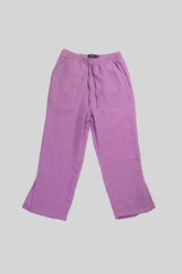 Pantalón para niña en lino flor de sol color Lila