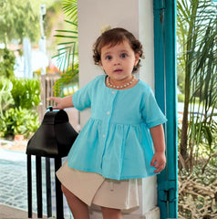 Blusa lirio azul