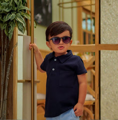 Polo heredero azul