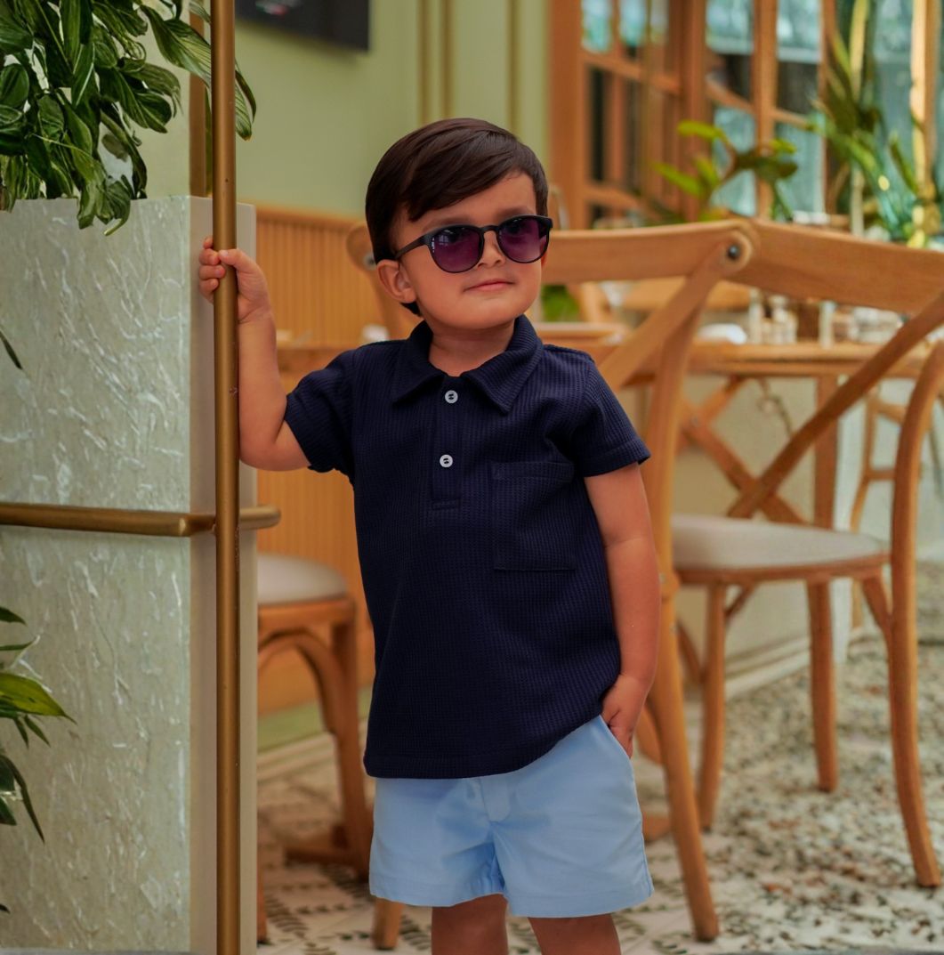 Polo heredero azul