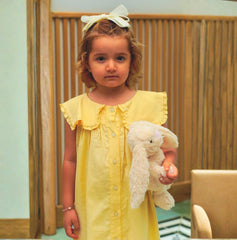 Vestido flor de alba amarillo