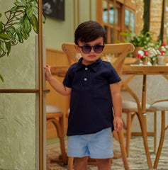 Polo heredero azul
