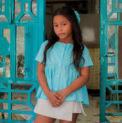 Blusa lirio azul