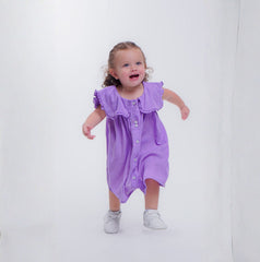 vestido flor de alba lila