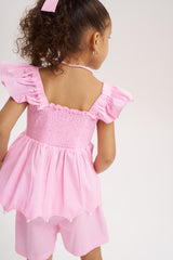 Blusa rosa perlas
