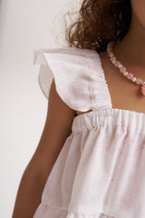 Blusa arandelas print rosa