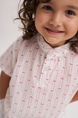 Camisa manga corta print roja