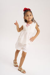 Blusa alforzada Marfil