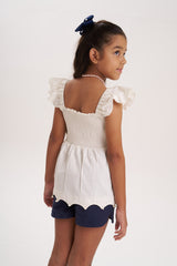 Blusa Marfil perlas