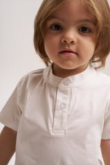 Camisa manga corta marfil