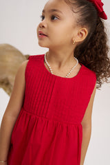 Blusa alforzada Roja