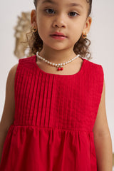 Blusa alforzada Roja