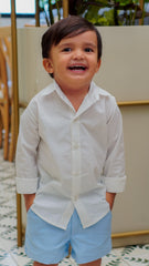 Camisa Manga Larga  jardin de lujo Blanca