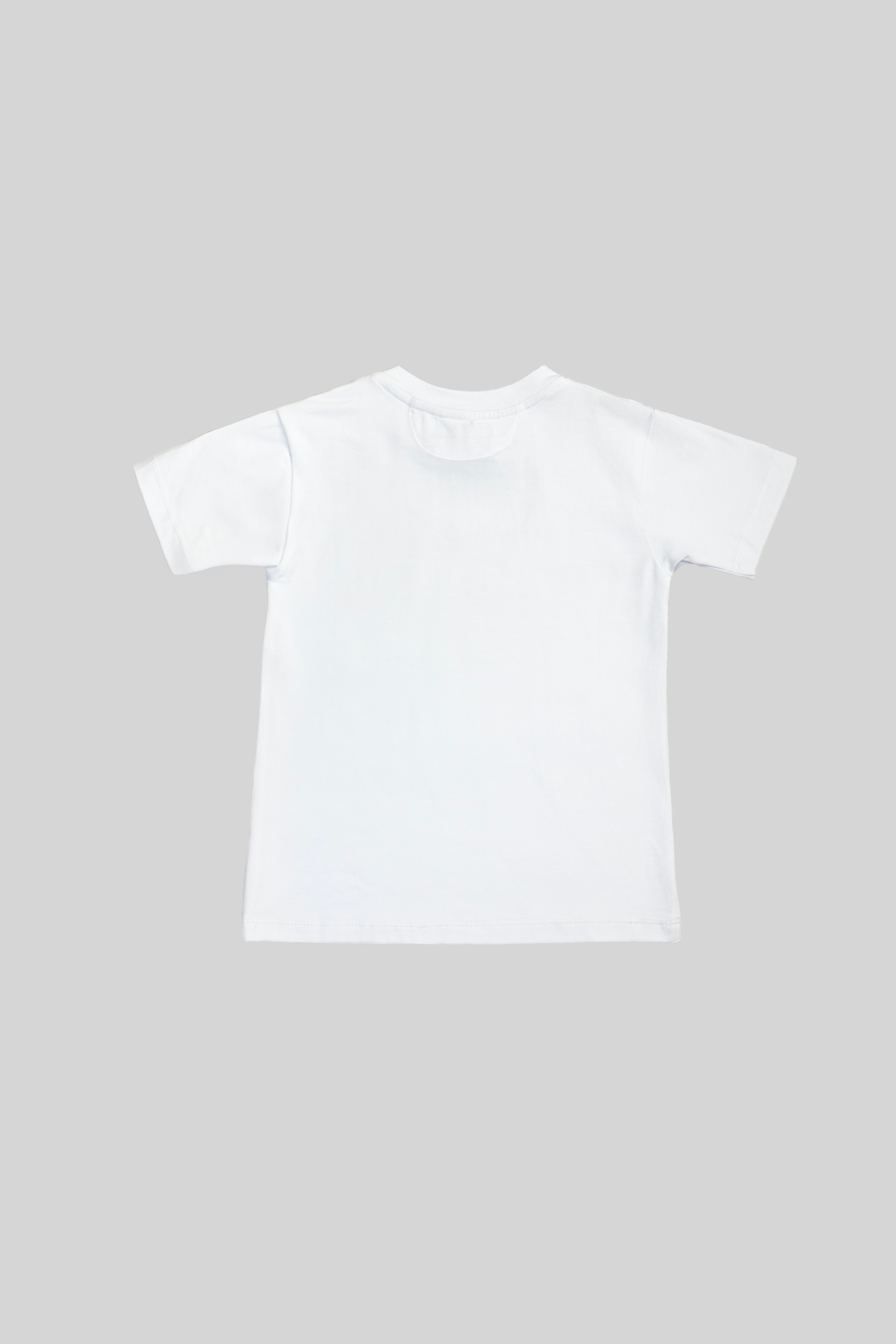 Camiseta TORÉ para niños y niñas en algodón con logo estampado Blanco