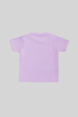 Camiseta TORÉ para niñas en algodón con logo estampado Lila