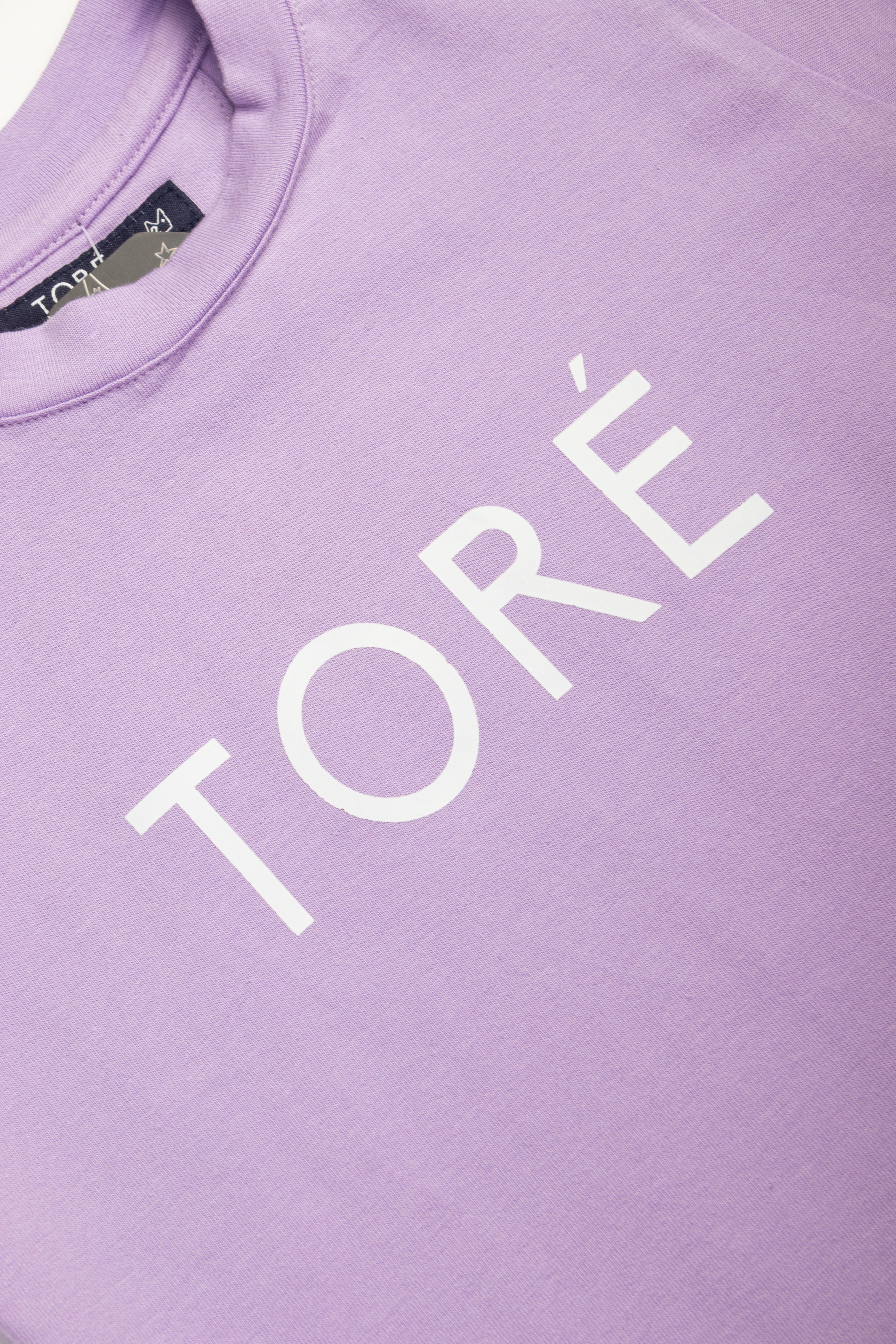 Camiseta TORÉ para niñas en algodón con logo estampado Lila